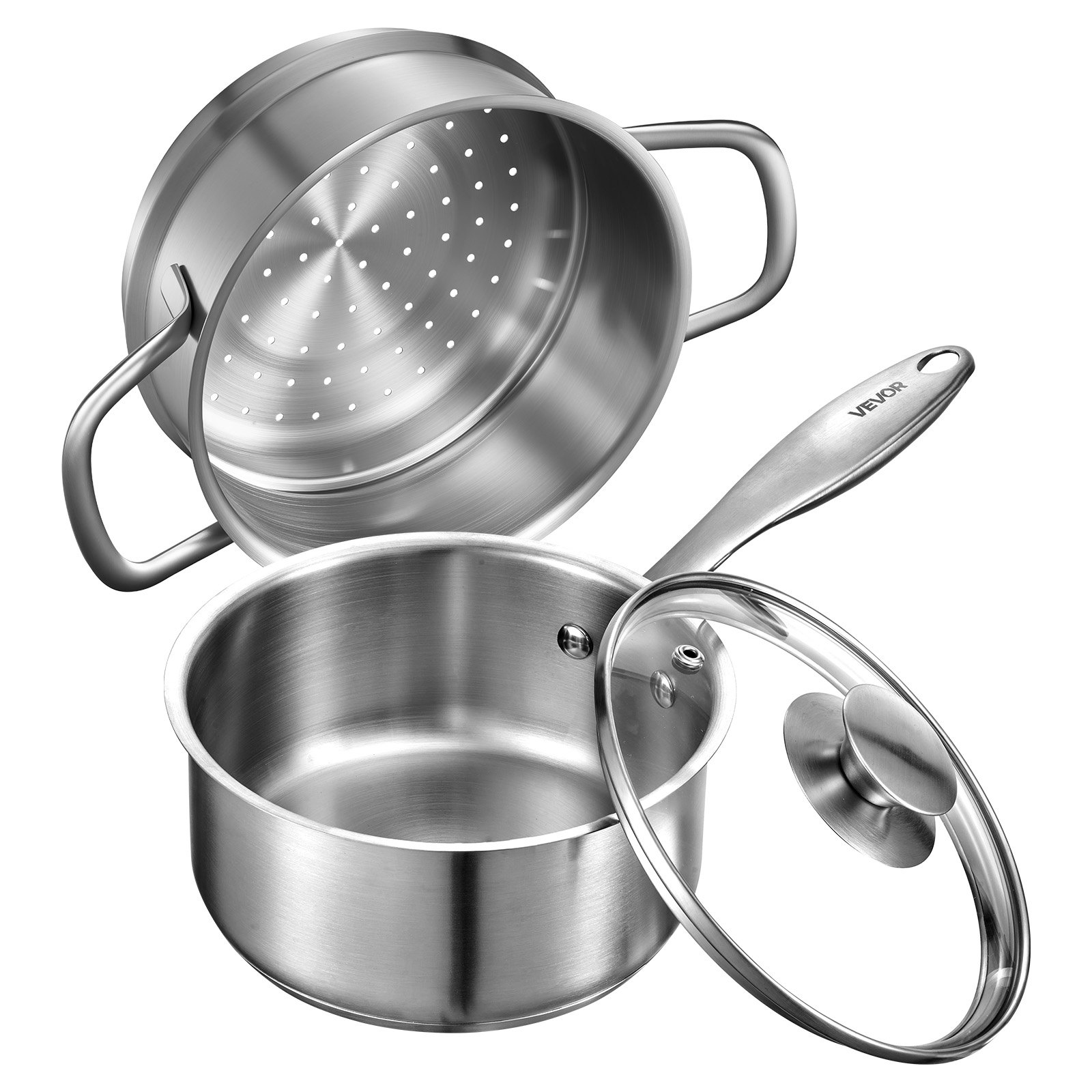 Kasari höyrytysosalla North Craft CS017-3, 1.5L, teräs, lasikansi