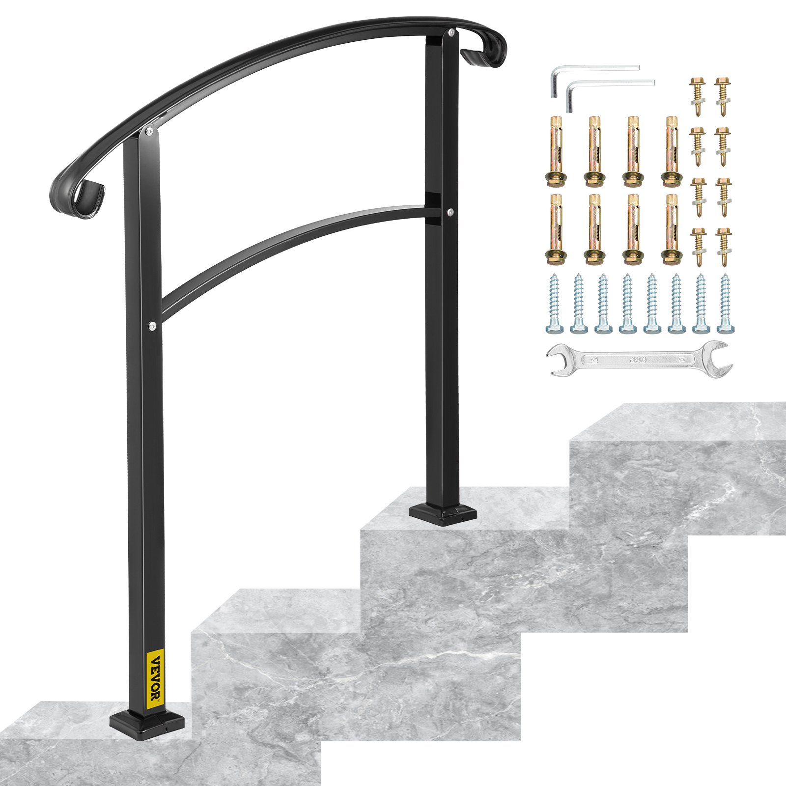 Käsijohde North Craft LTFS-3FTB, Sopii 3 askelmalle, 97 cm, Musta
