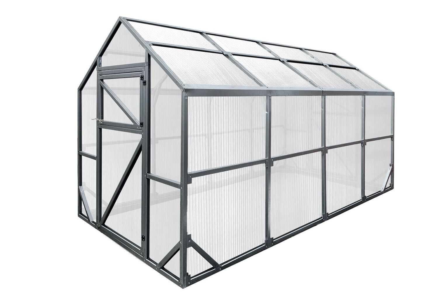 Kasvihuone AitaX Classic, 10-20m², leveys 2,5m, pituus 4-8m, 4mm polykarbonaatti
