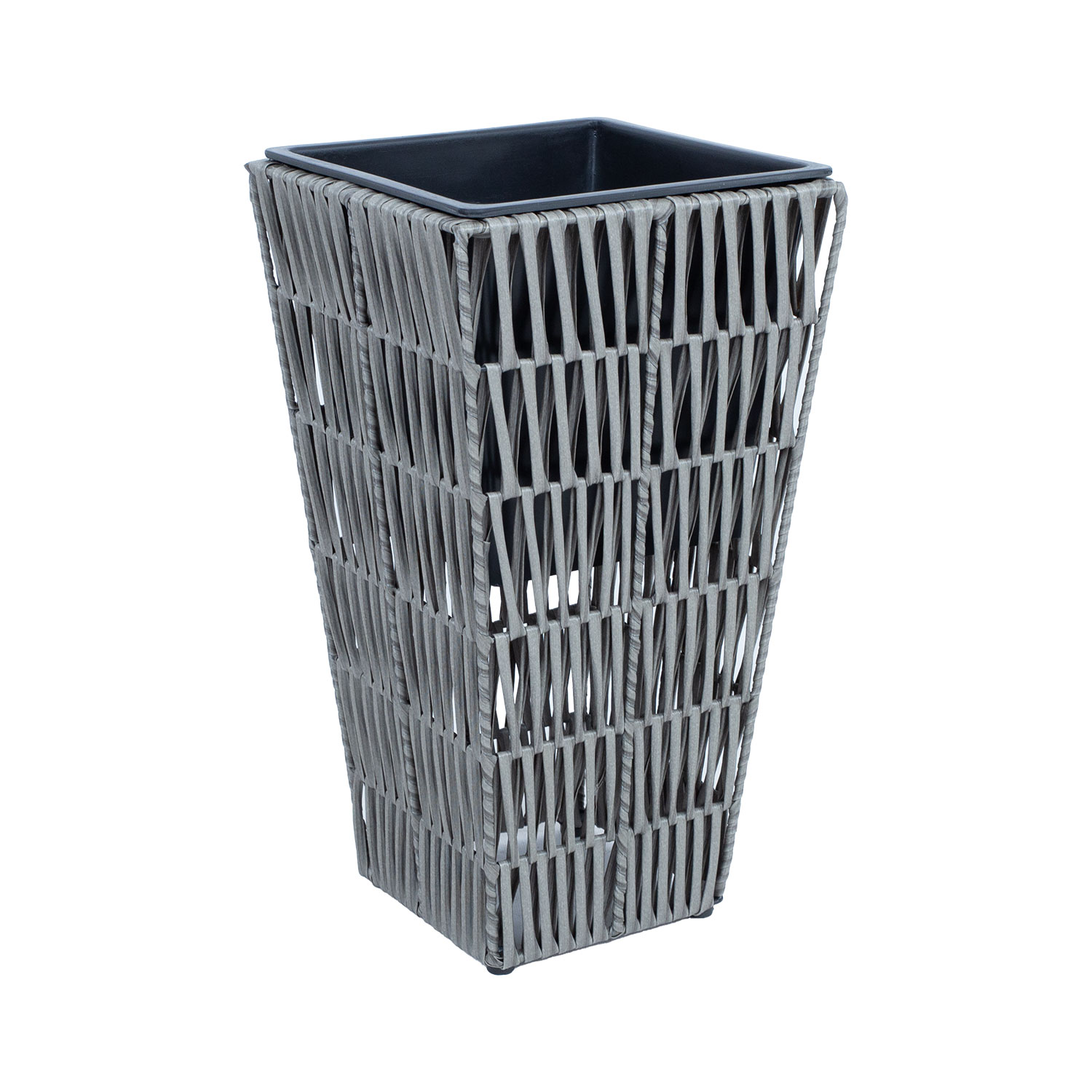 Kasviteline Home4You Wicker 28x28x50cm, Harmaa