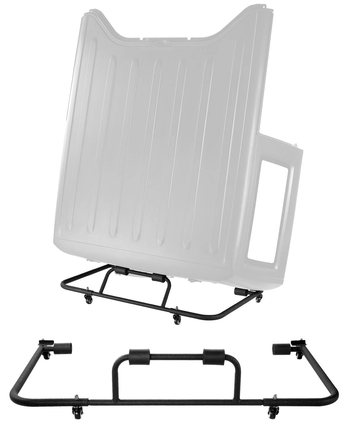 Katon säilytysteline Jeep North Craft, 122x74x27cm, musta