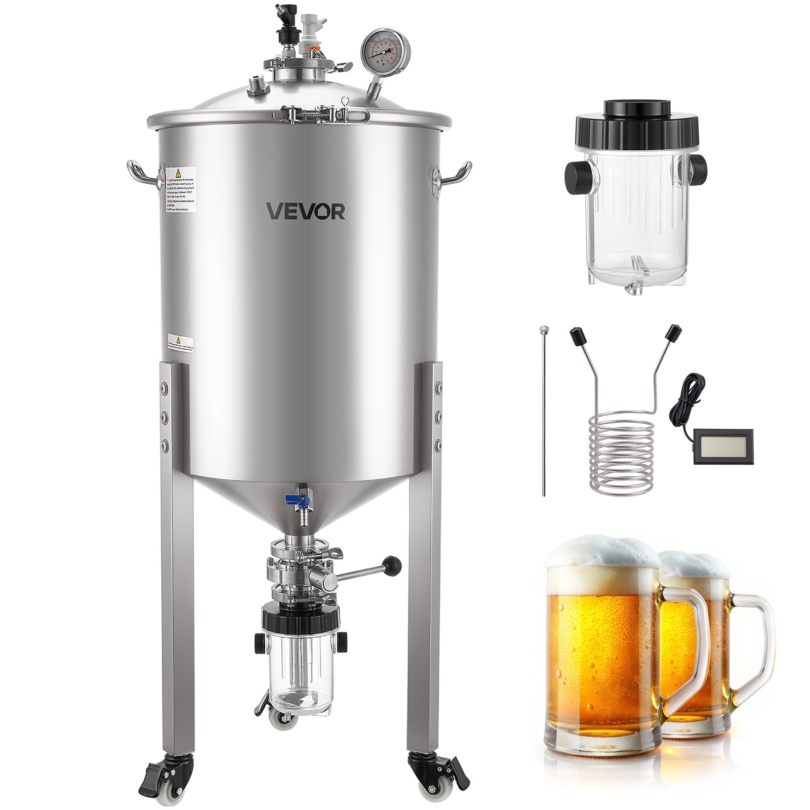 Käymisastia North Craft, 60L, Ruostumaton Teräs, Termostaatti