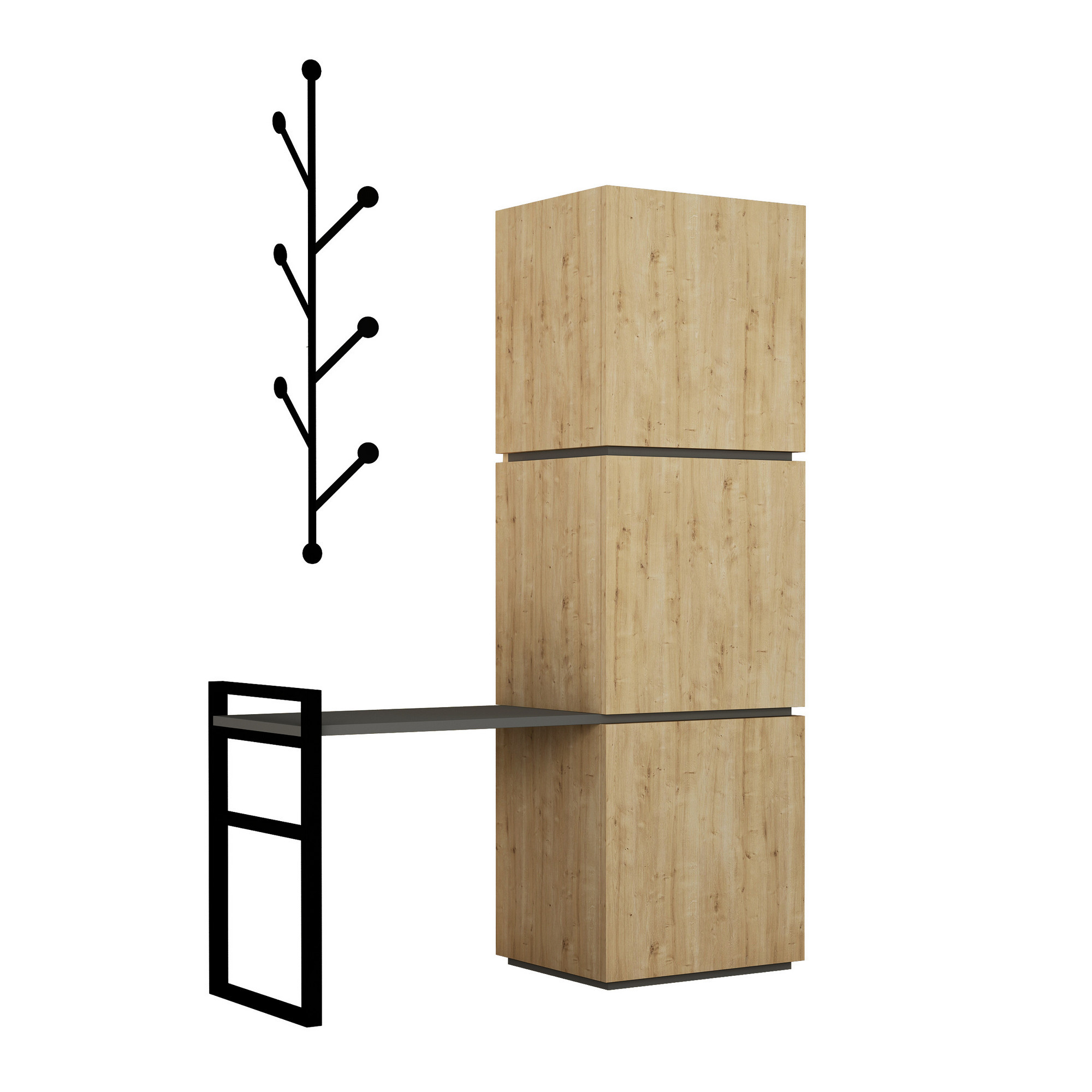Kenkäkaappi Valento Furniture Mello, ruskea/antrasiitti