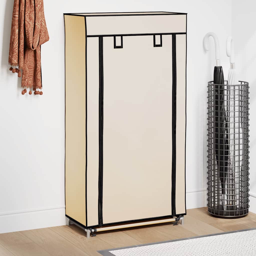 Kenkäkaappi suojalla kerma 58x28x106 cm kangas