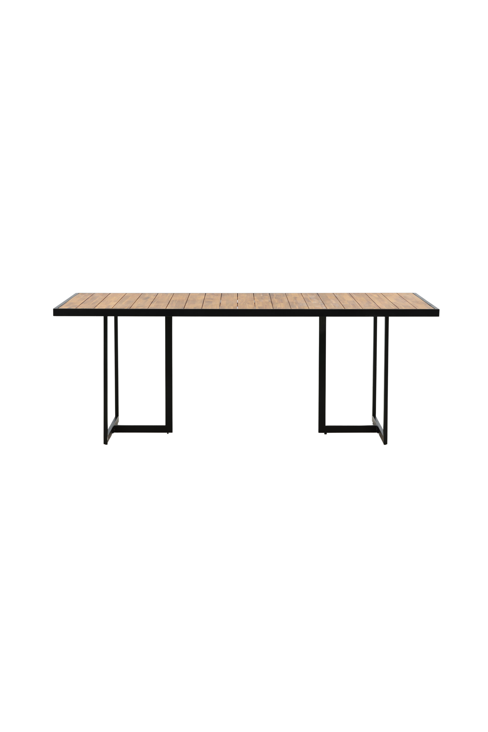 Ruokapöytä Venture Home Khung, 200x100 cm, teräsrunko, luonnonvärinen/musta