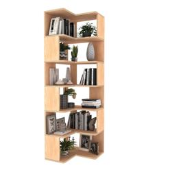 Kirjahylly Valento Furniture CPT4805-192, 55x27x192cm, Lukuisia hyllyjä, Natural
