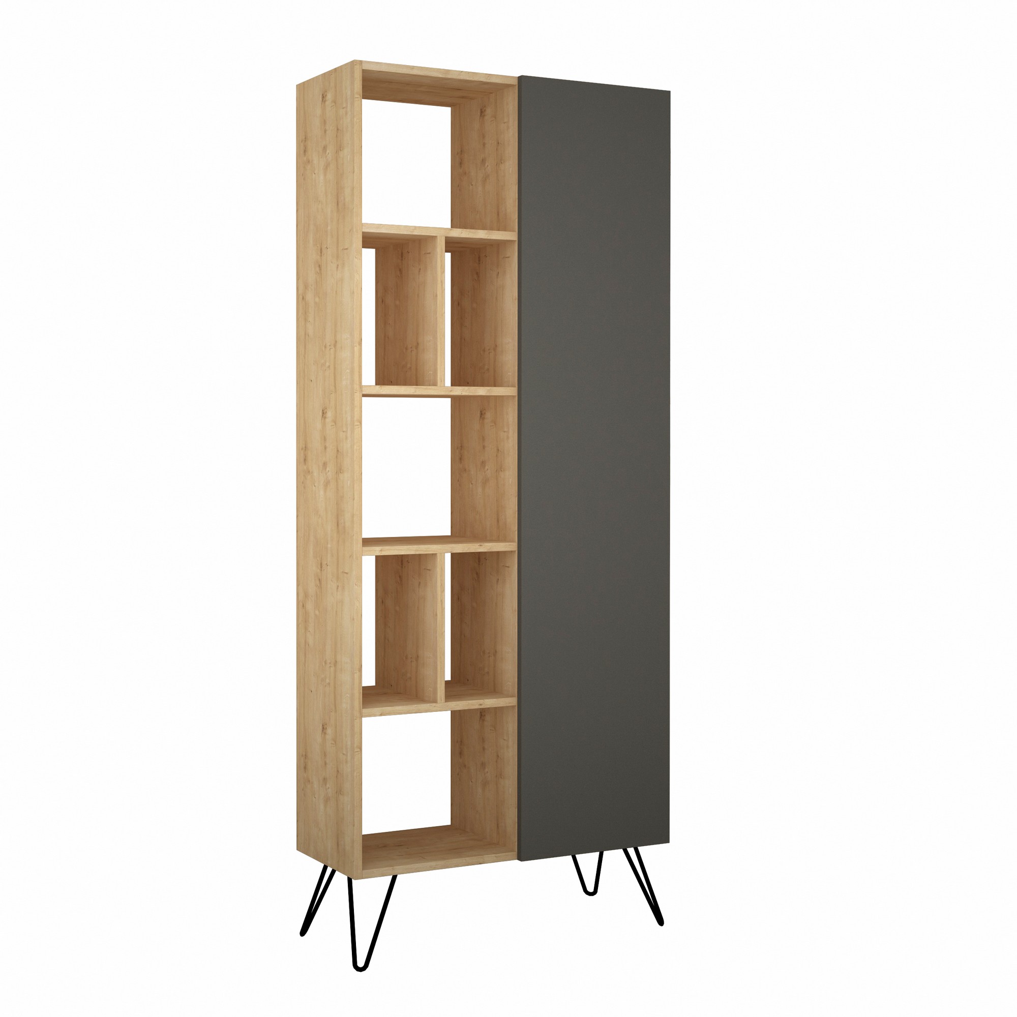 Kirjahylly Valento Furniture Jedda, ruskea/harmaa