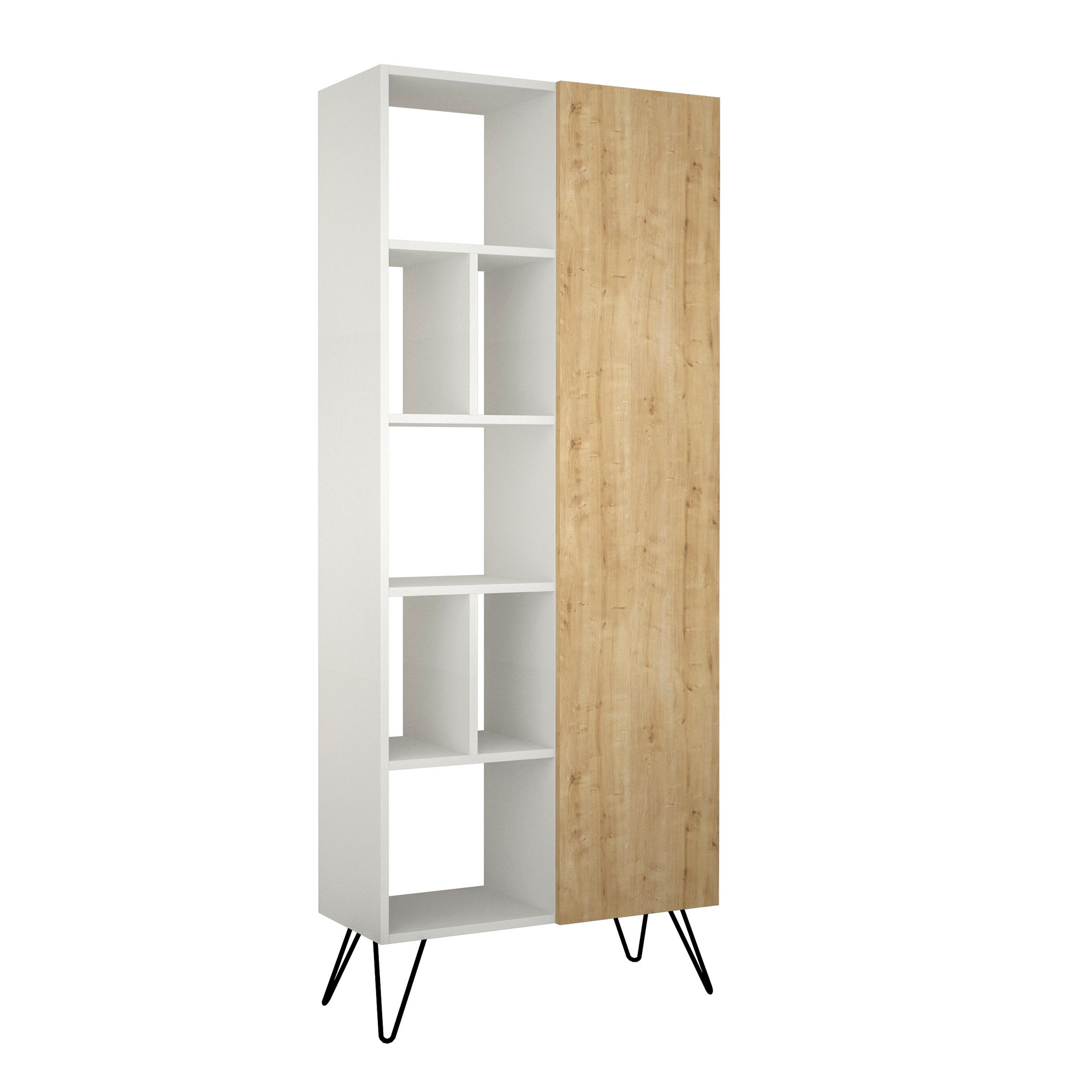 Kirjahylly Valento Furniture Jedda, valkoinen/tammi