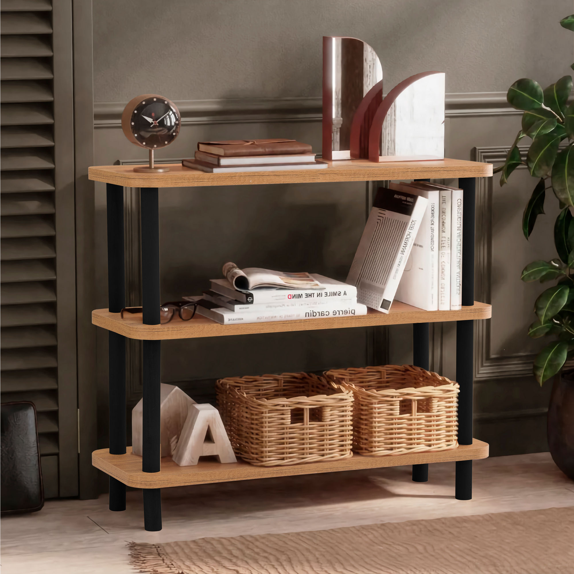 Kirjahylly Valento Furniture Step, 80x75cm, Musta