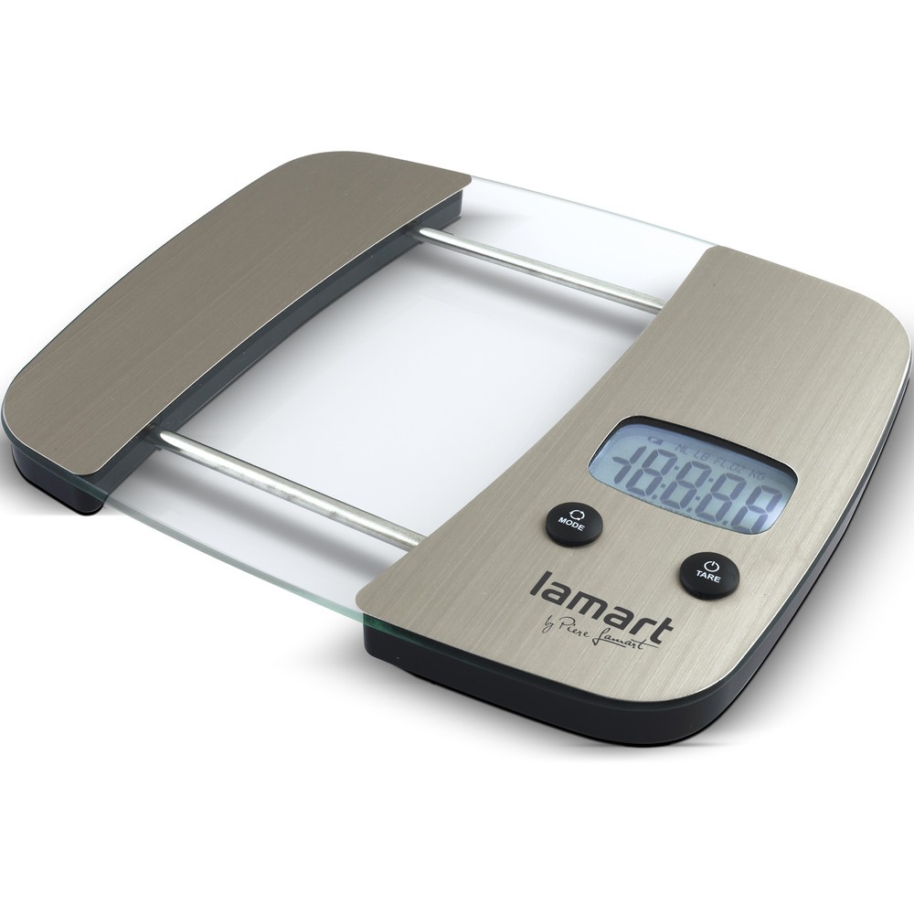 Keittiövaaka Lamart LT7071 LCD-näytöllä, harmaa