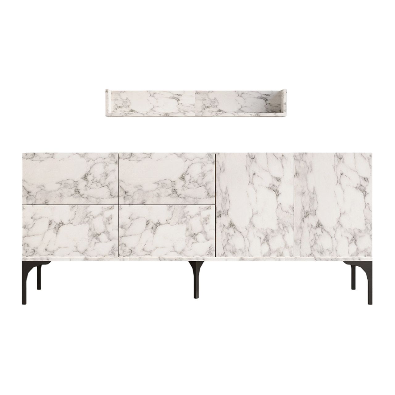 Konsolipöytä Valento Furniture Stella, 180x40cm, Carrara Marble