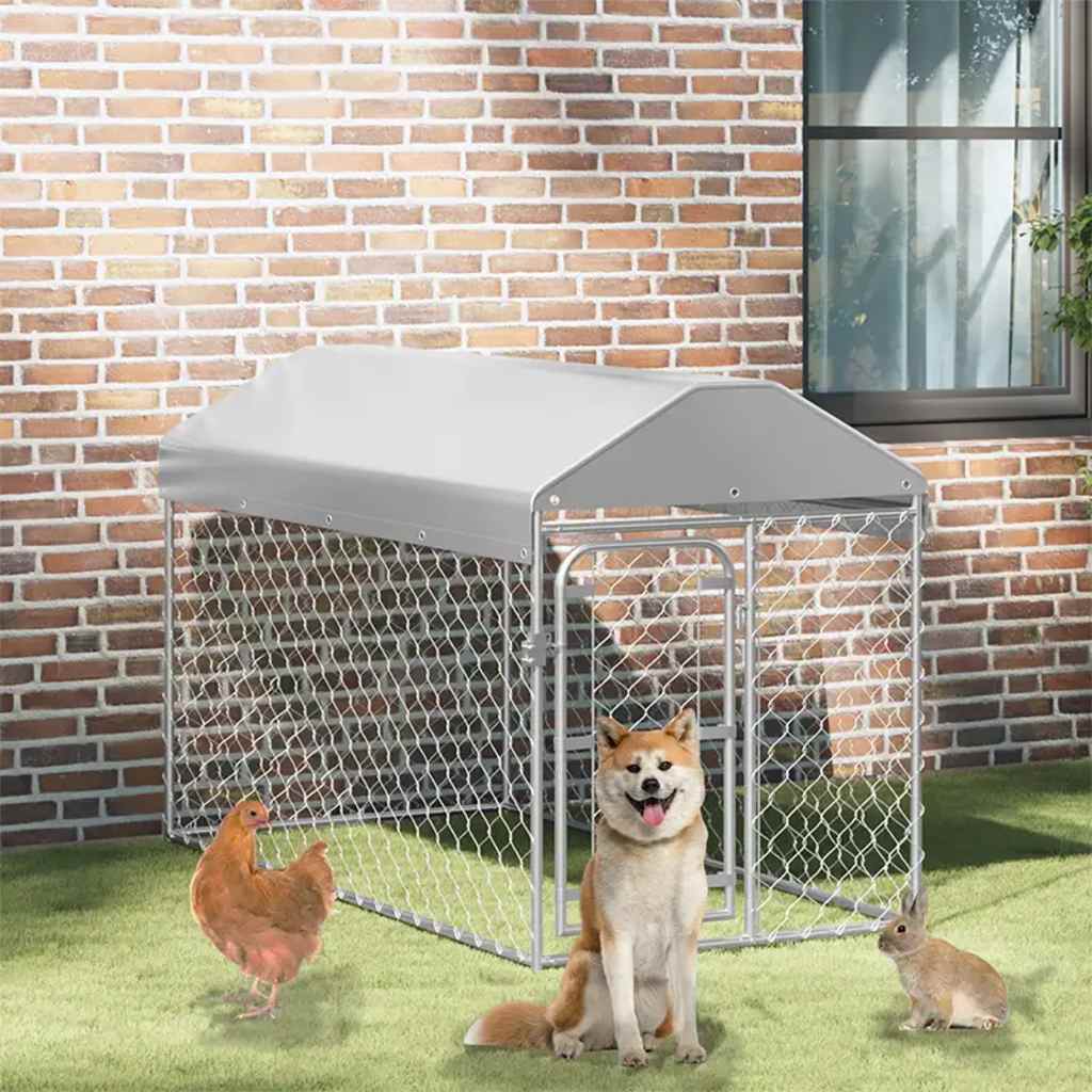 Koiratarha katoksella, 200x100x125cm