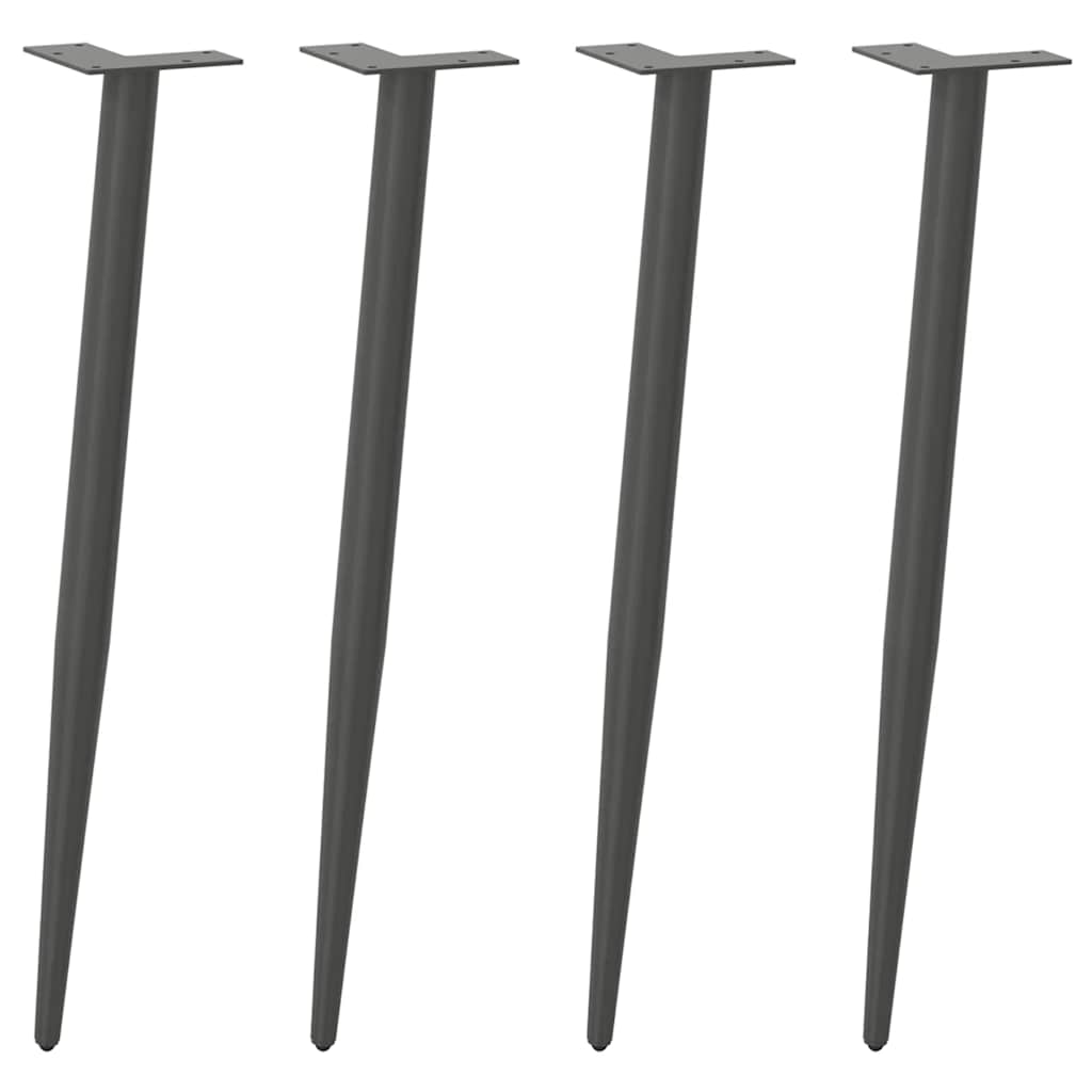 konsolipöydän jalat kartiomainen 4 kpl 72-73 cm terästä