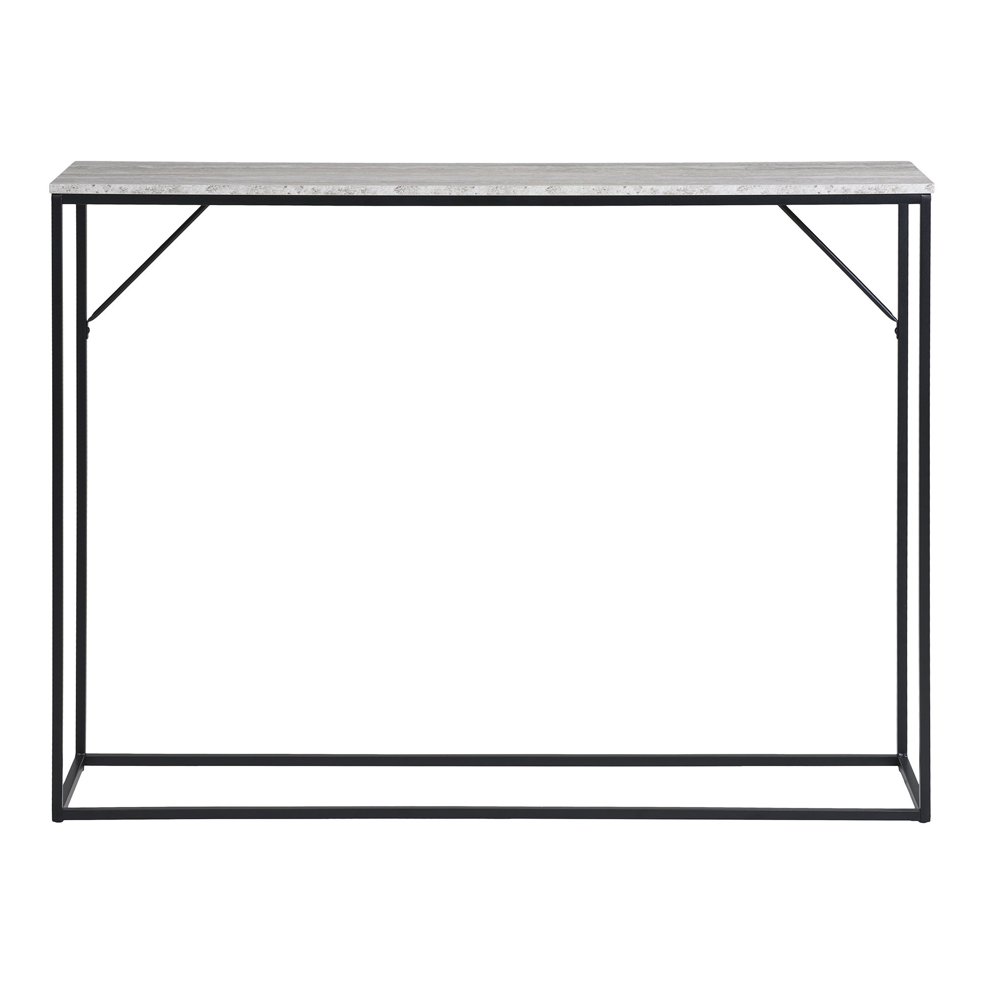 Konsolipöytä House Nordic Vita, 1 hylly, travertiinijäljitelmä, musta runko, 110x26x80 cm