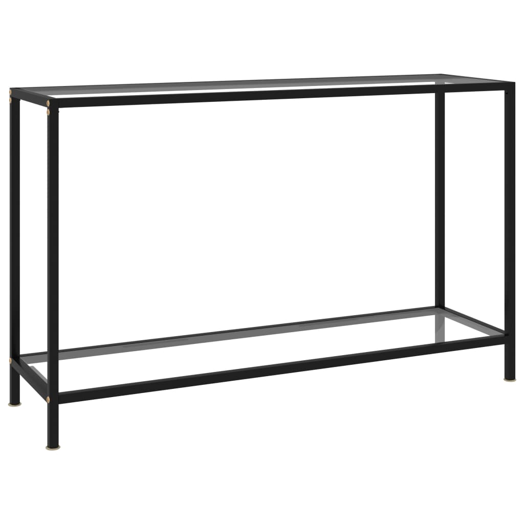 Konsolipöytä läpinäkyvä 120x35x75 cm karkaistu lasi (27651)