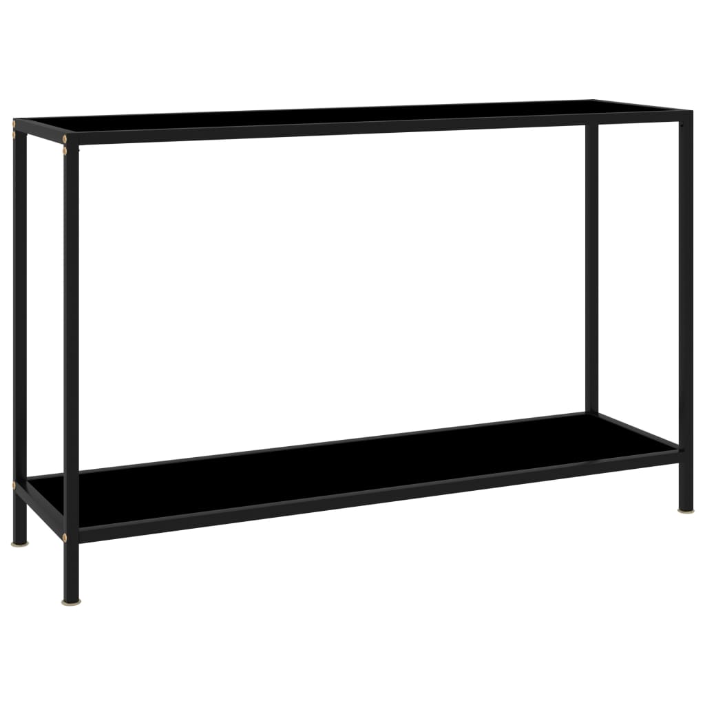 Konsolipöytä musta 120x35x75cm karkaistu lasi