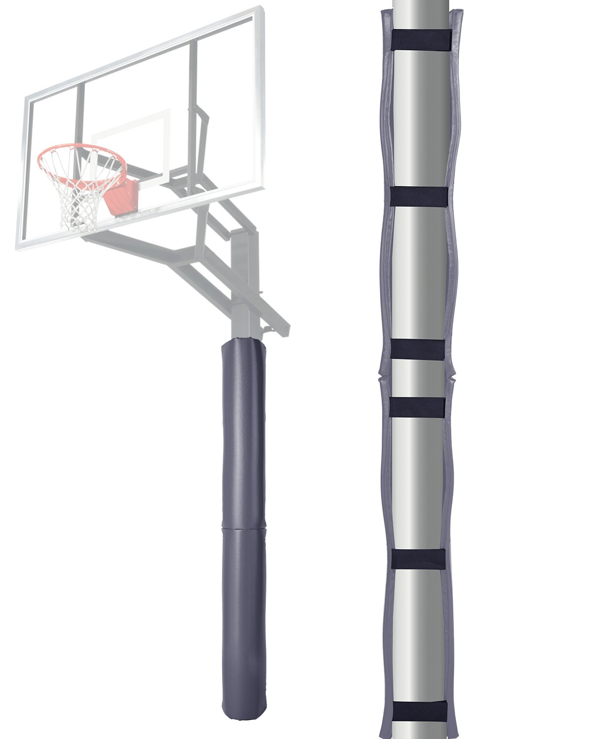 Koripallotolpan suojapehmuste North Craft RL-V004, 180x50cm, harmaa