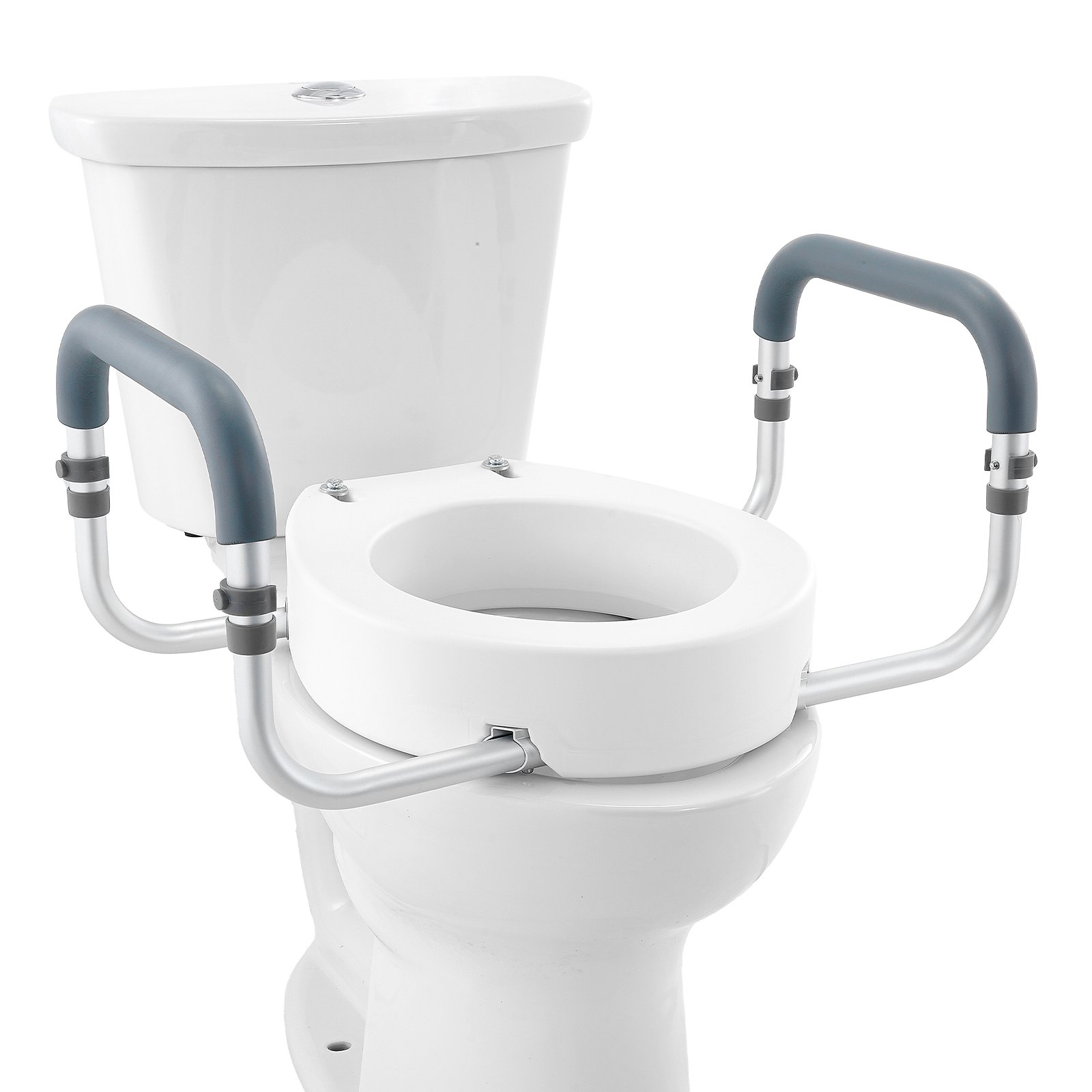 Korotettu WC-istuin North Craft, 8.9cm, 136kg, alumiinikäsinojat, Pyöreä