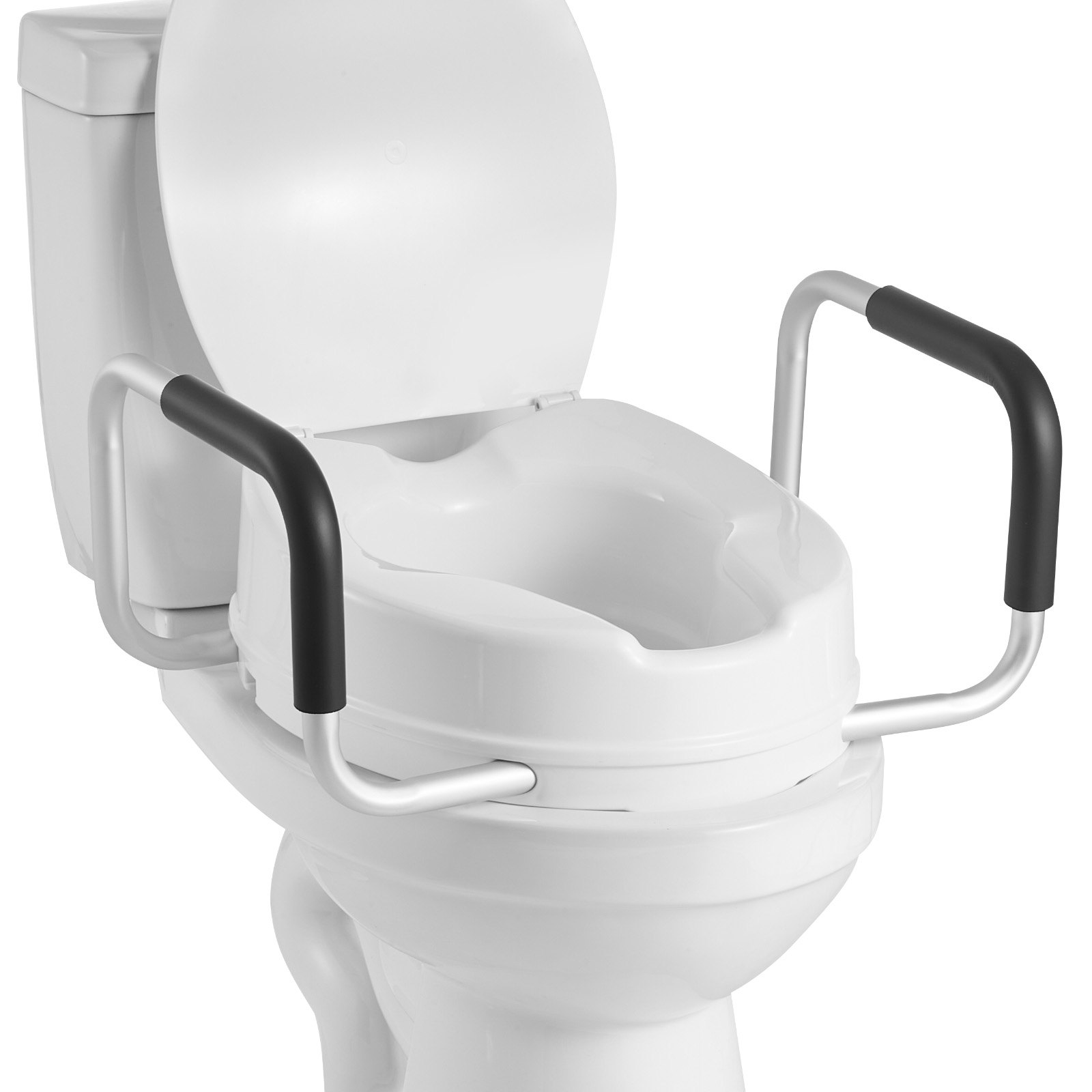 Korotettu WC-istuin North Craft SC7060D-4A, 136kg kapasiteetti, 10cm korotus, valkoinen