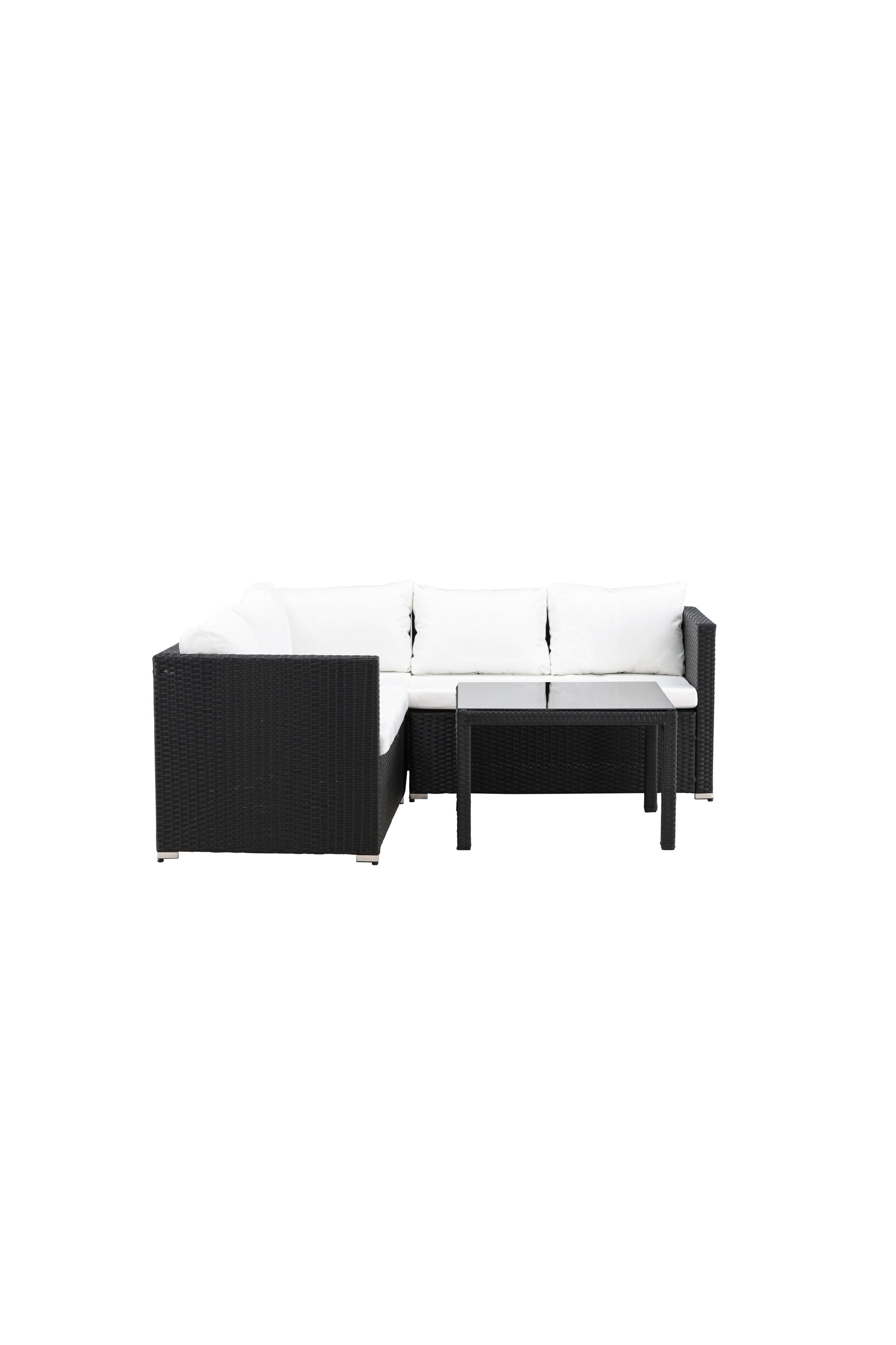 Kulmasohvaryhmä Venture Home Kuba, 180x180 cm, 5-istuttava, musta/valkoinen