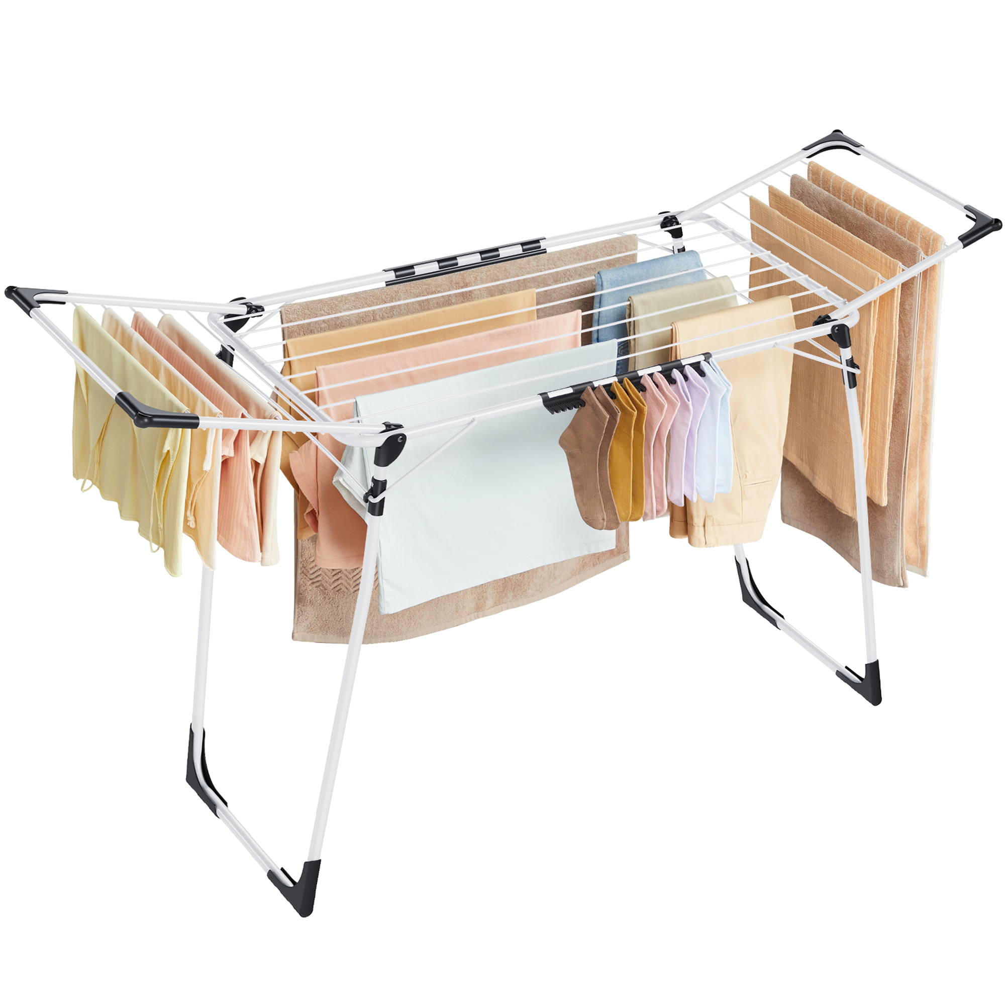 Kuivausteline Songmics Bunji, 56,5 x173 x 96,5 cm, valkoinen