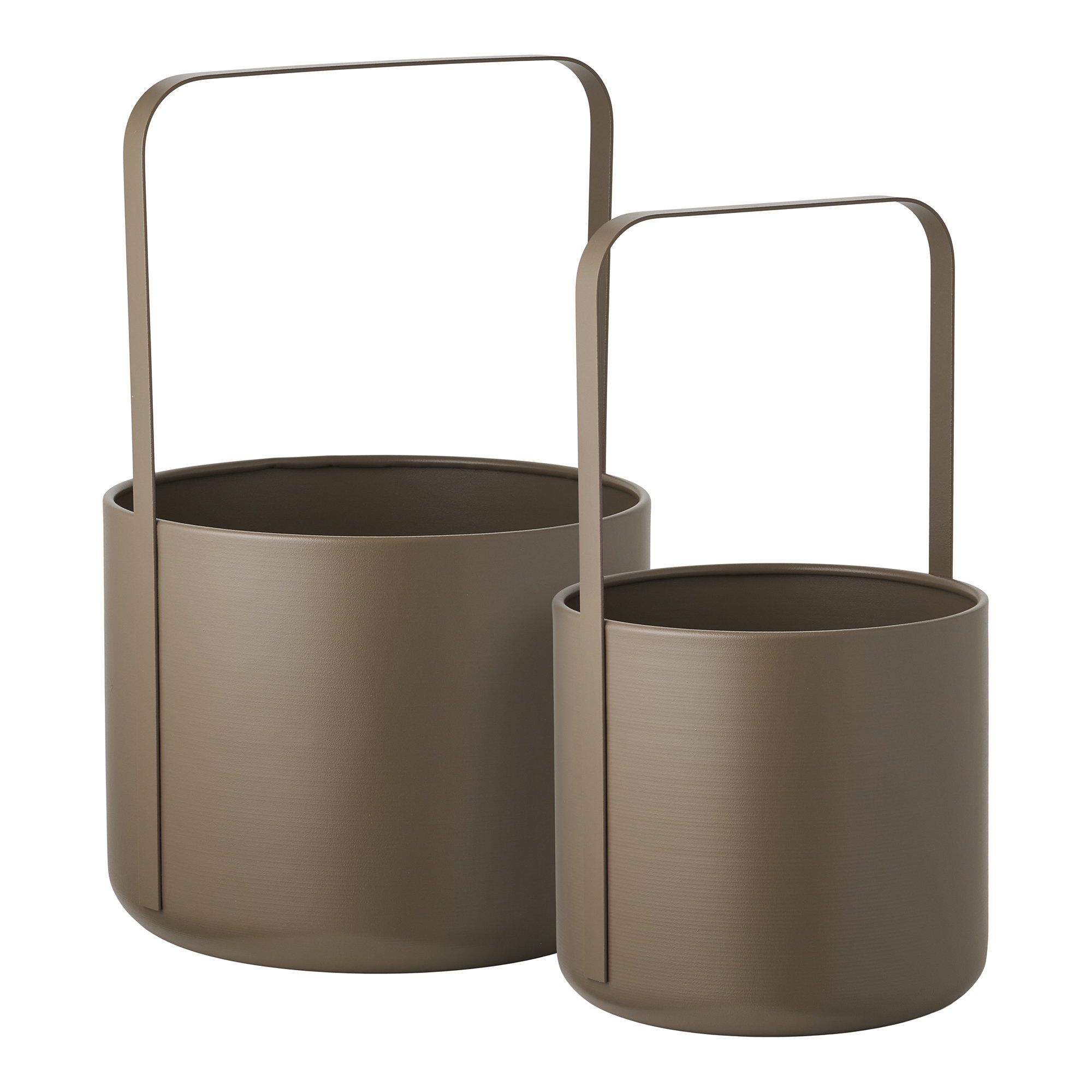 Kukkaruukku House Nordic Flowerpot, terästä, ruskea, 2 kpl setti