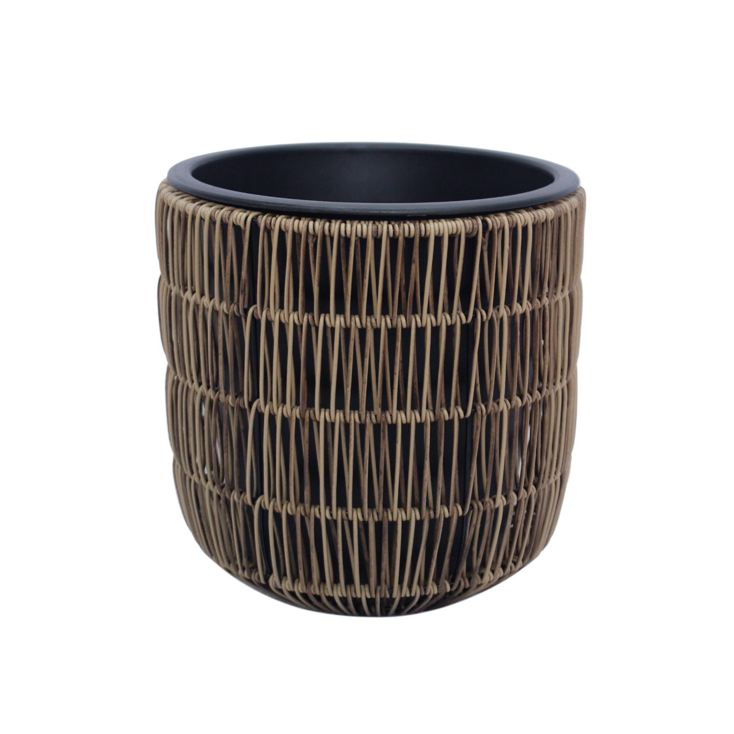 Kukkaruukku Home4You Wicker, D27x28cm, Vaalean Ruskea