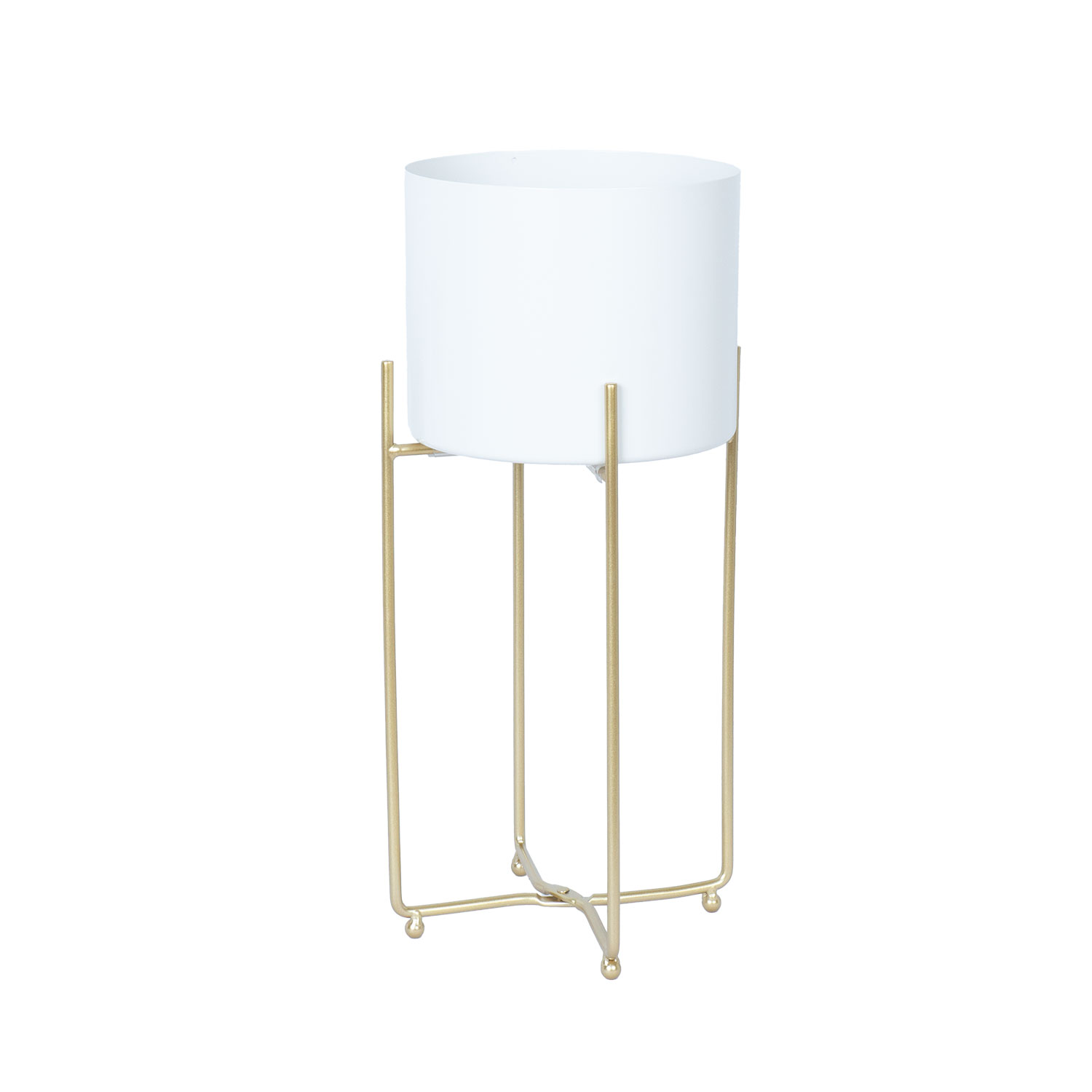 Kukkateline Home4You Deia m, 21,5x20,5x47cm, Valkoinen