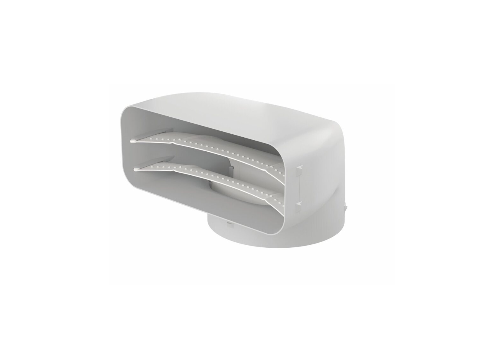 Kulmaosa Savo Airvent 90, pyöreä/litteä, 150/222 mm, harmaa