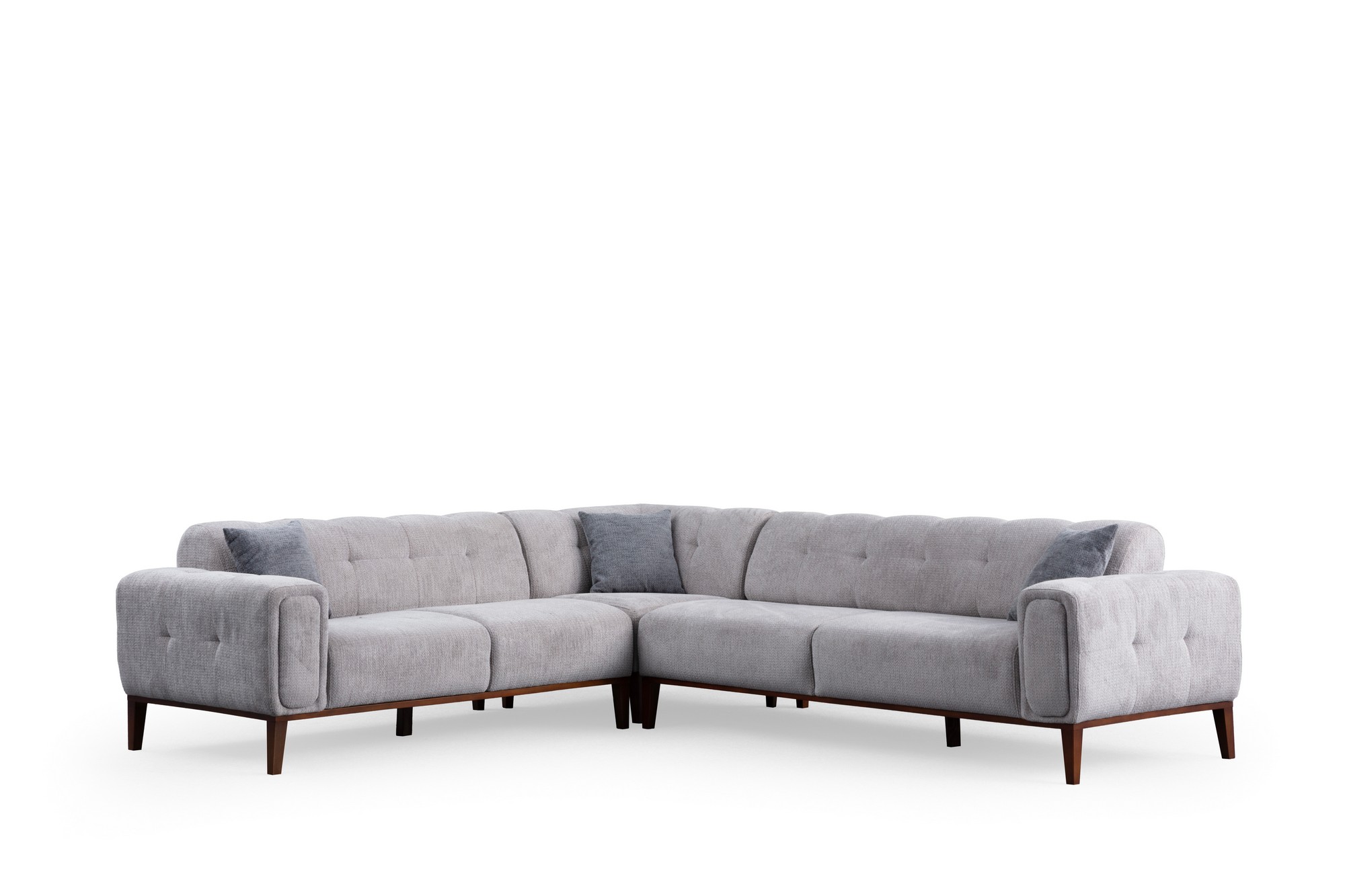 Kulmasohva Valento Furniture Athena, vaaleanharmaa