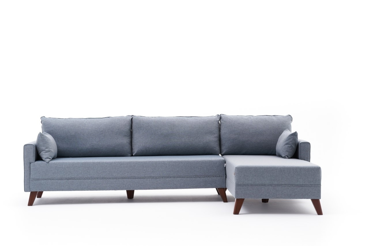Kulmasohva Valento Furniture Bella Soft, 275x165cm, sininen