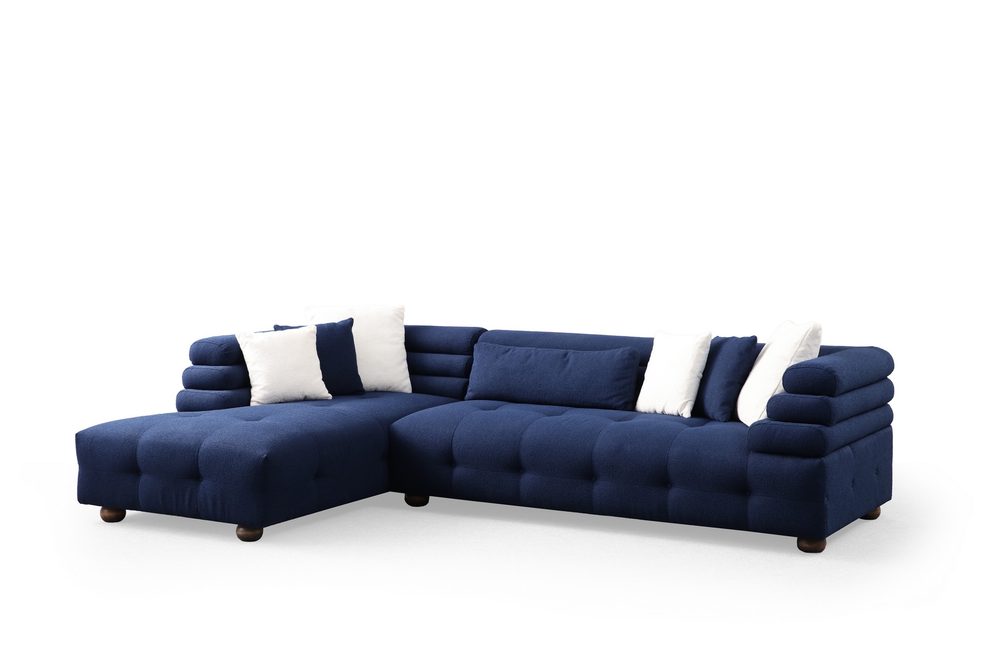 Kulmasohva Valento Furniture Boston, sininen, vasen