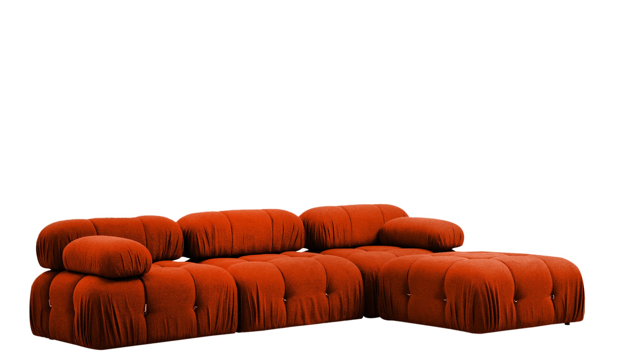 Kulmasohva Valento Furniture Bubble L1-O1-1R-PUF tiilenpunainen