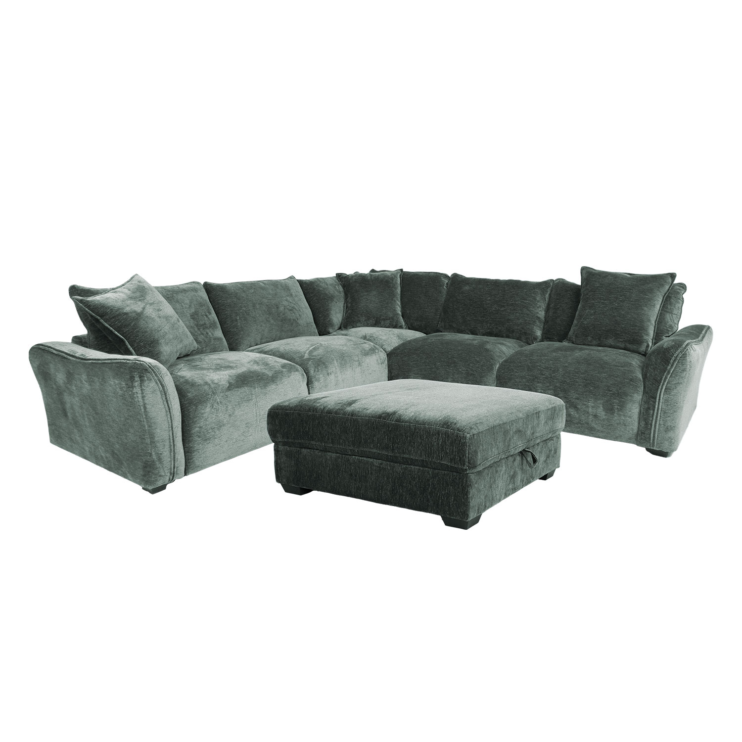 Kulmasohva Home4You Divi, 276x276cm, 5-Istuttava, Mintunvihreä