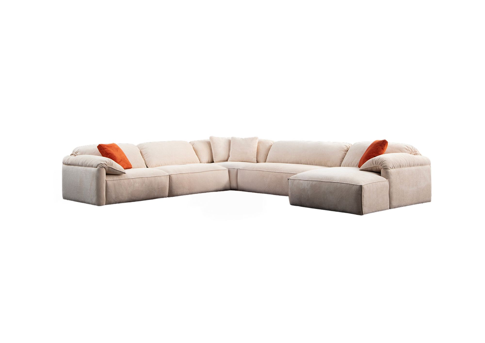 Kulmasohva Valento Furniture Flamingo Corner 1, 8-istuttava, kerma