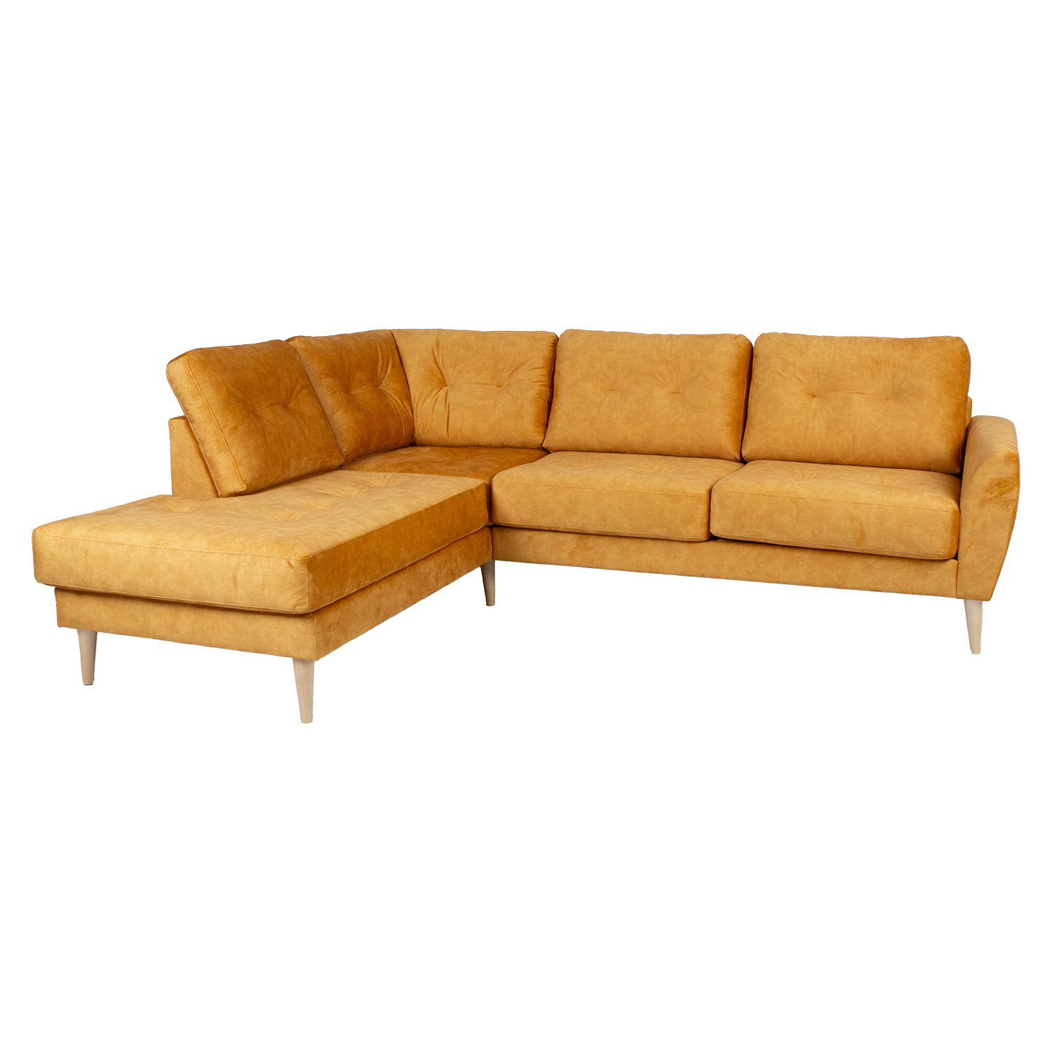 Kulmasohva Home4You Heivi Lc, 250x200/90x90cm, Keltainen