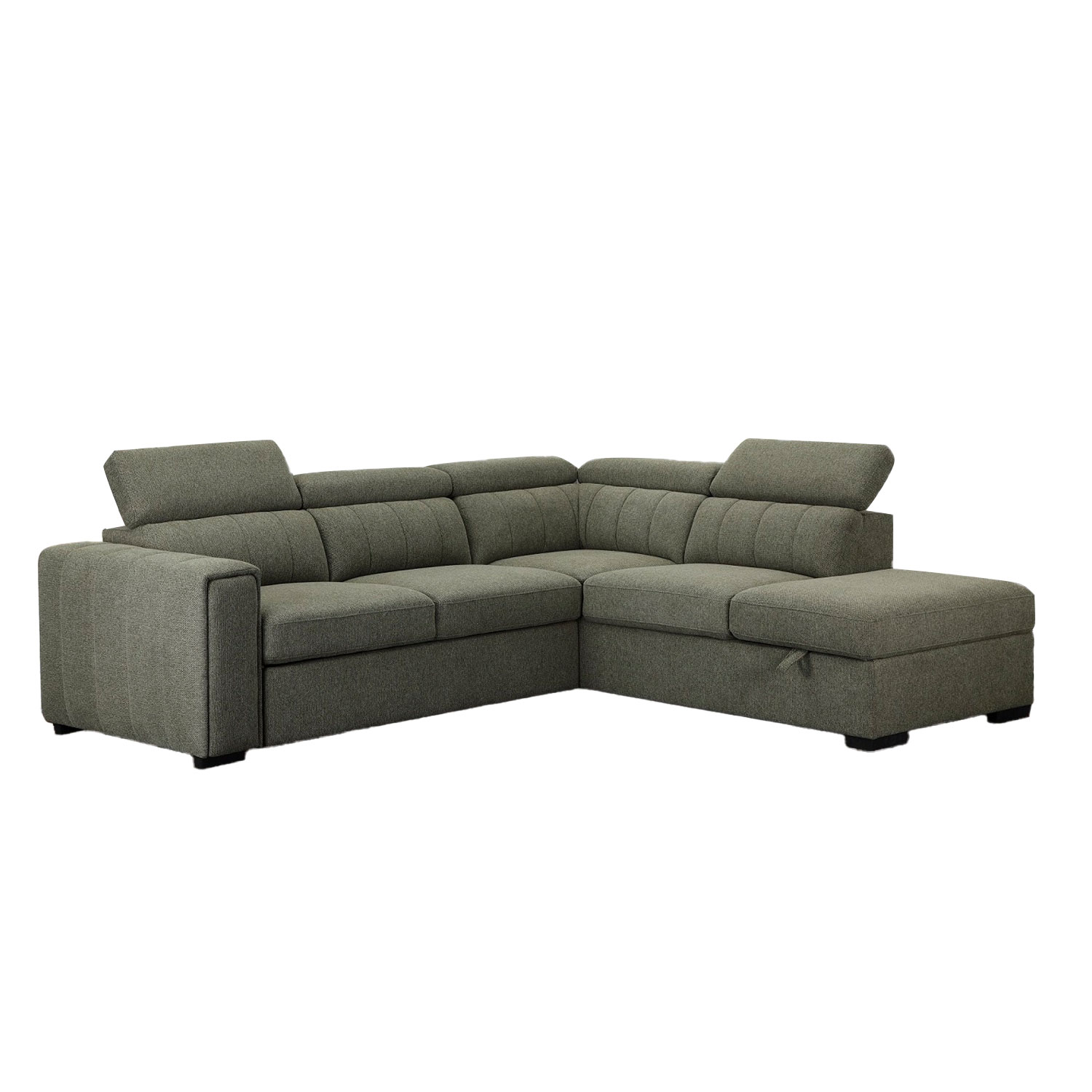 Kulmasohva Home4You Odelia-2 Rc, 256x218x99 cm, Vaaleanvihreä