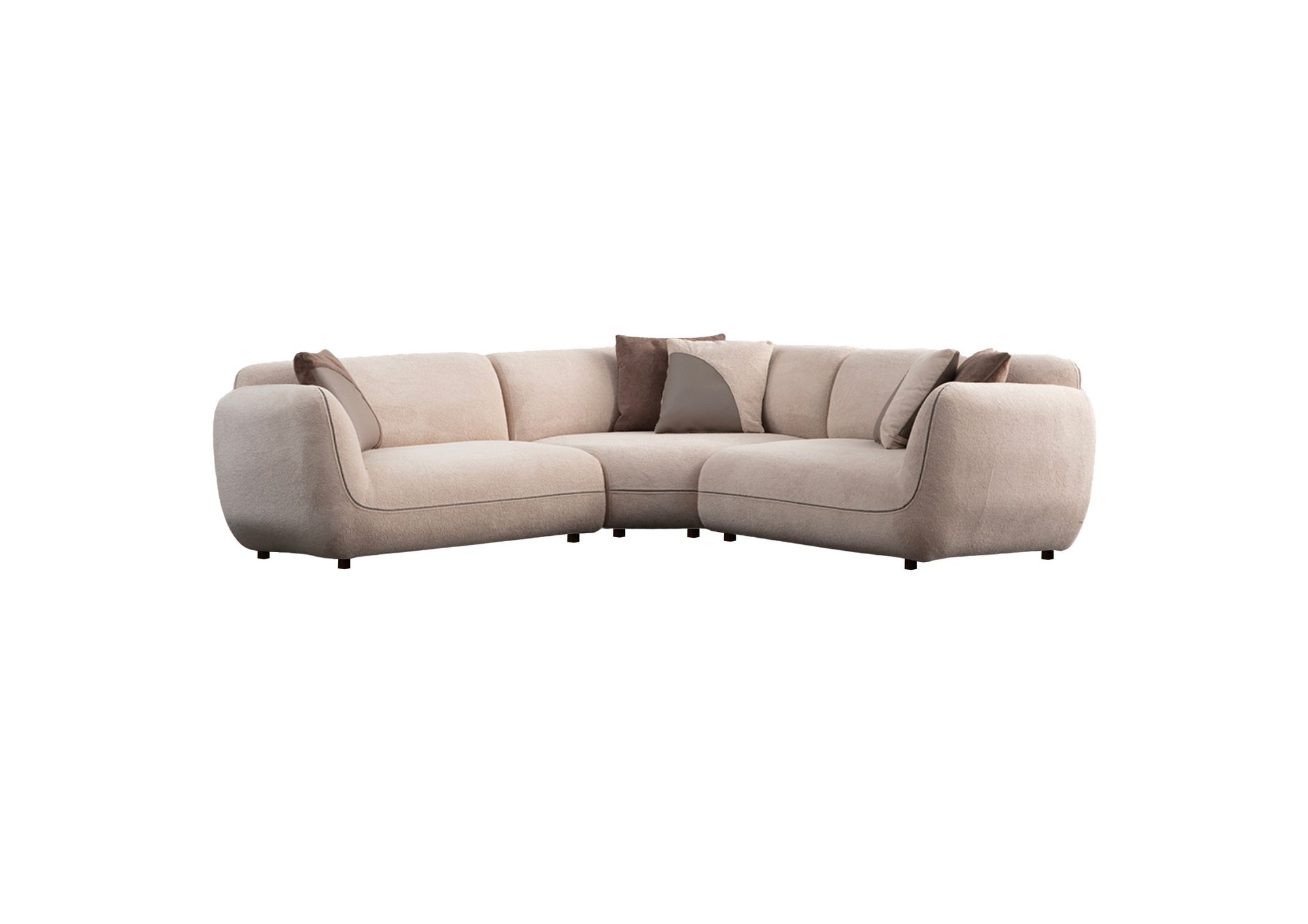 Kulmasohva Valento Furniture Pavia Corner 3, 5-istuttava, kerma