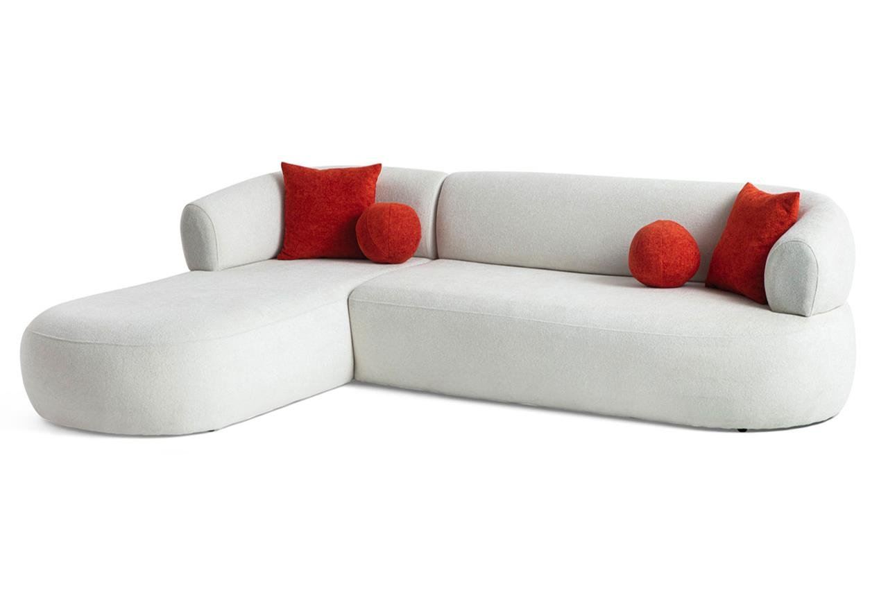 Kulmasohva Valento Furniture Roma Left, vasen, 270x90cm, Valkoinen
