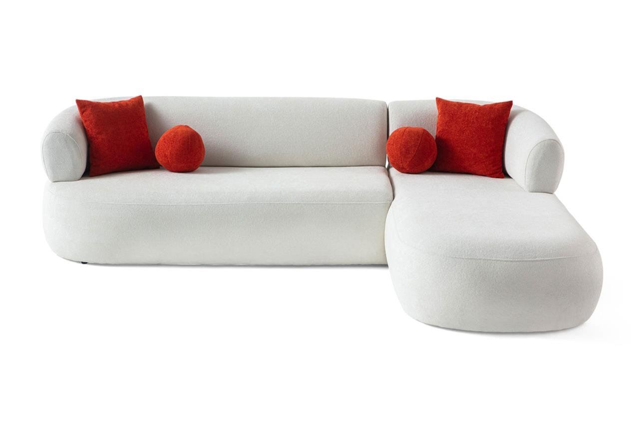 Kulmasohva Valento Furniture Roma Right, oikea, 270x170x90cm, Valkoinen