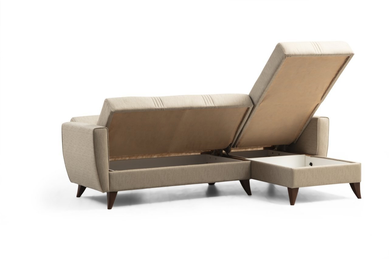 Kulmavuodesohva Valento Furniture Zaden, 218x130cm, istuinsyvyys 55cm, beige