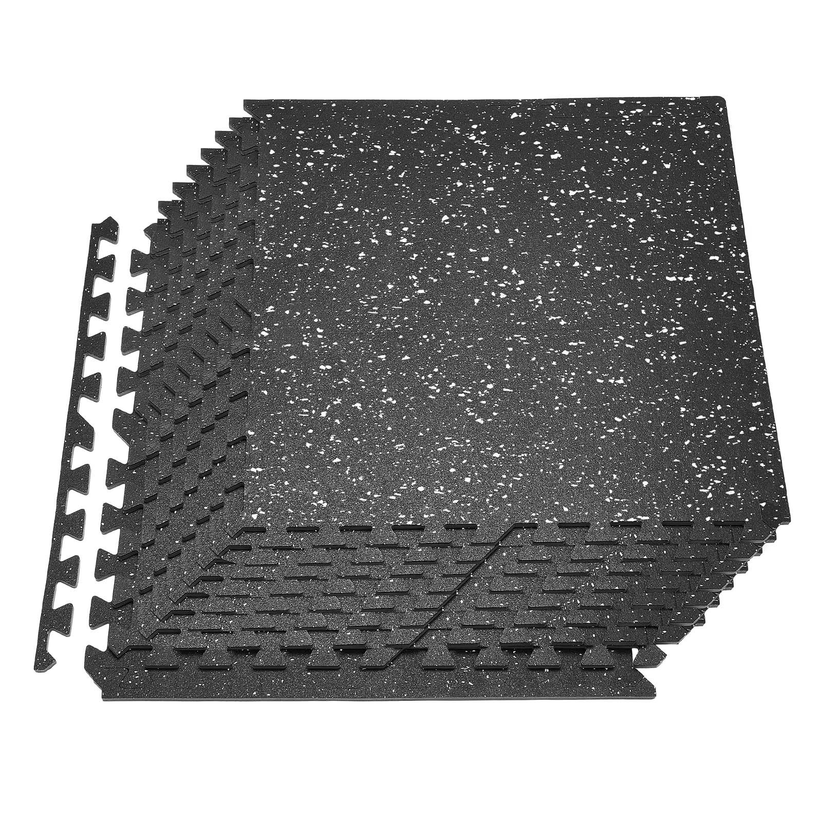 Kuntosalimatto North Craft , 610x610x10mm, Musta/Valkoiset pallot, 12kpl/4.46m²