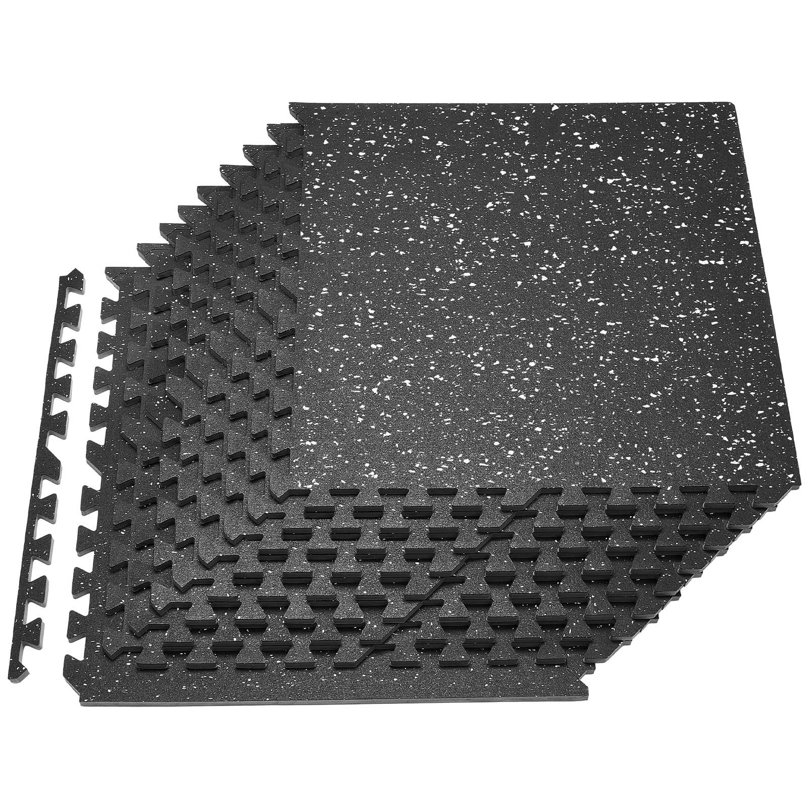 Kuntosalimatto North Craft HRD-XJD6614-12W-02, 610x610x14mm, Musta/Valkoiset Pisteet, 12kpl/4.46m²