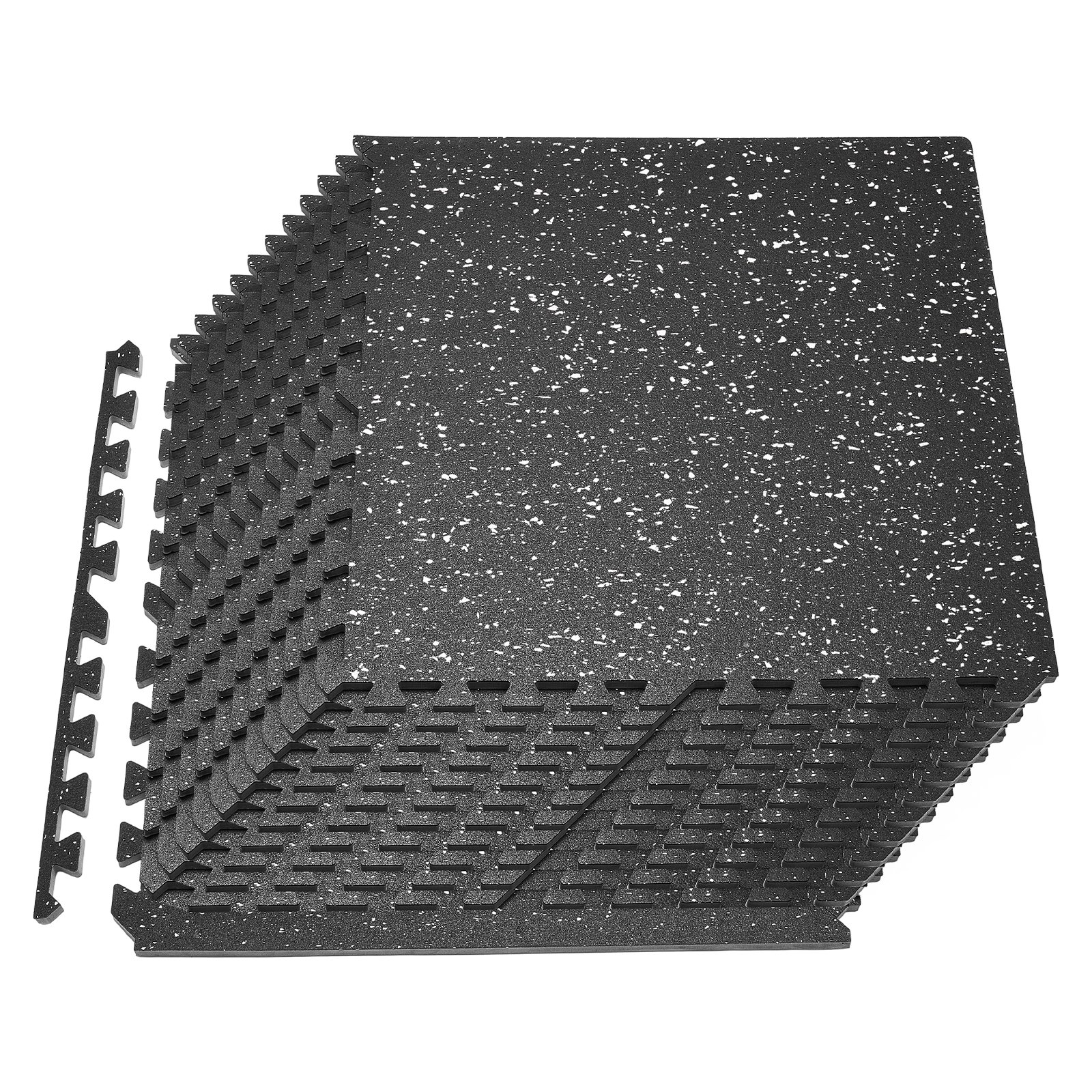 Kuntosalimatto North Craft HRD-XJD6614-24W, 600x600x14mm, Musta/Valkea, 24kpl/8.93m²