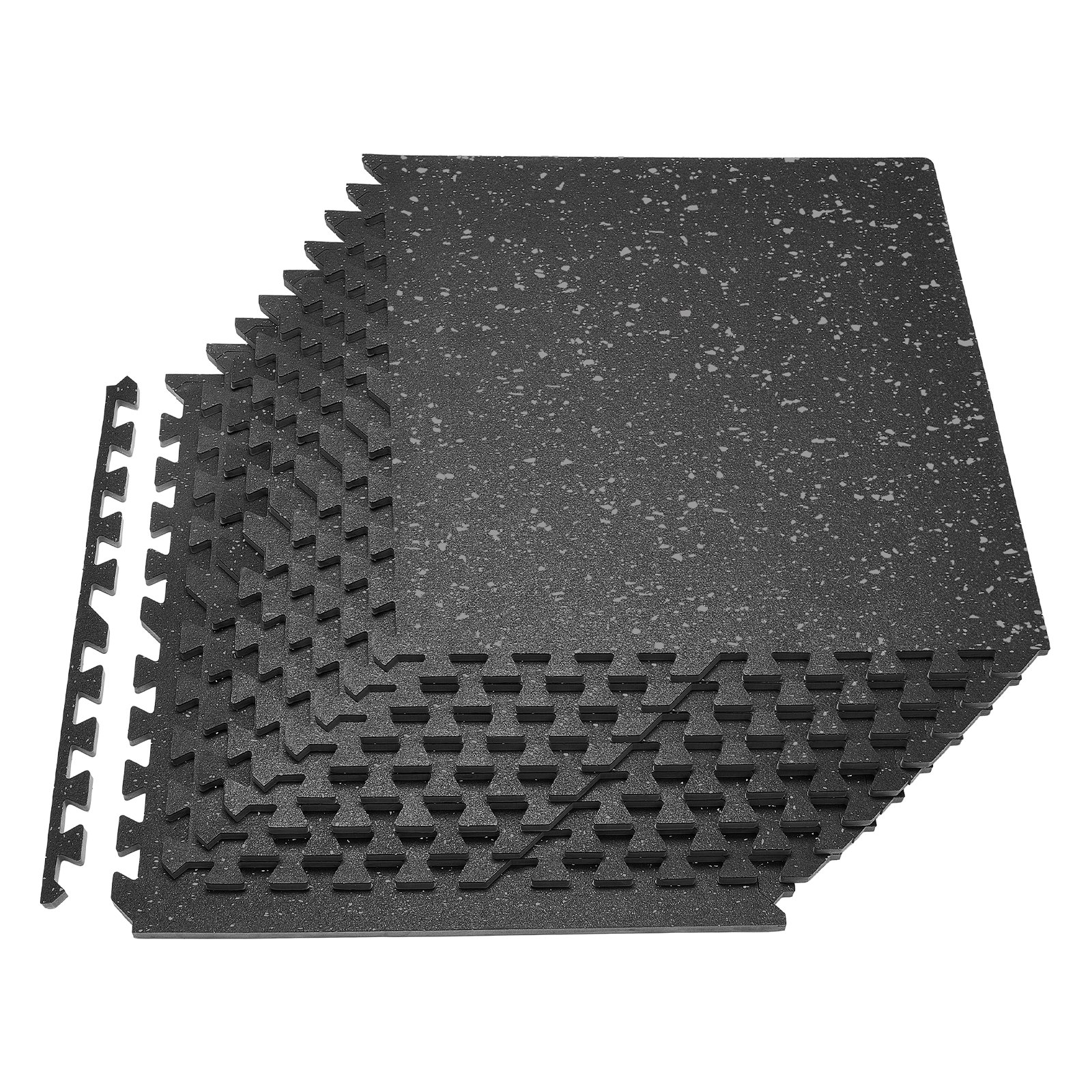Kuntosalimatto North Craft Puzzle, 610x610x14mm, Musta/Harmaa, 12kpl/4.46m²