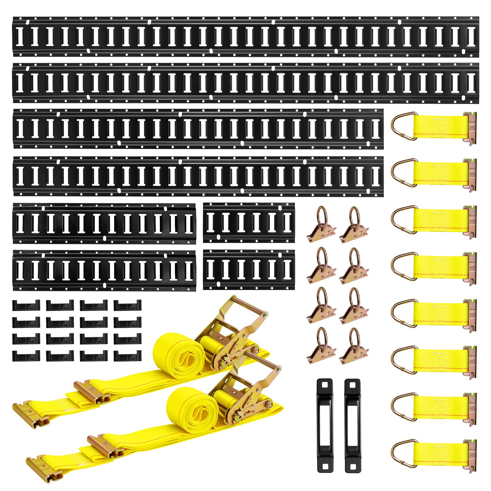 Kuormansidontasarja North Craft E-Track, 1.5m+1.2m, 680kg, hopea