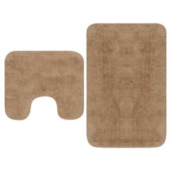 Kylpyhuoneen mattosarja 2 osaa kangas beige