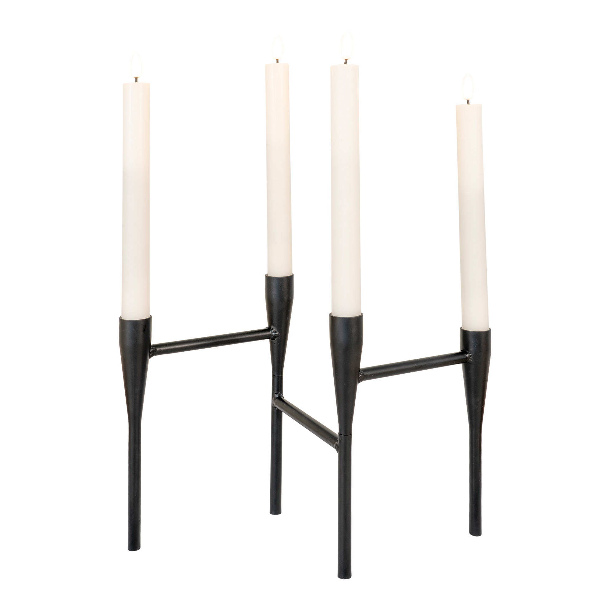 Kynttilänjalka House Nordic Candle, metallia, musta, 5x28x21 cm