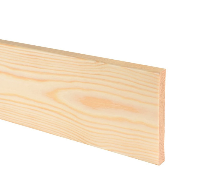 Peitelista JR-Wood, sileä, 12x92x3300, mänty, lakattu, väritön (5 kpl/pkt)