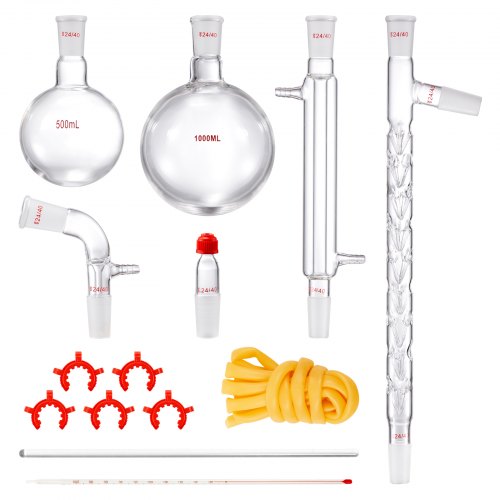 Laboratorion tislaussarja North Craft YHEO-6, 1000ml, 3.3 Boro, 14 osaa